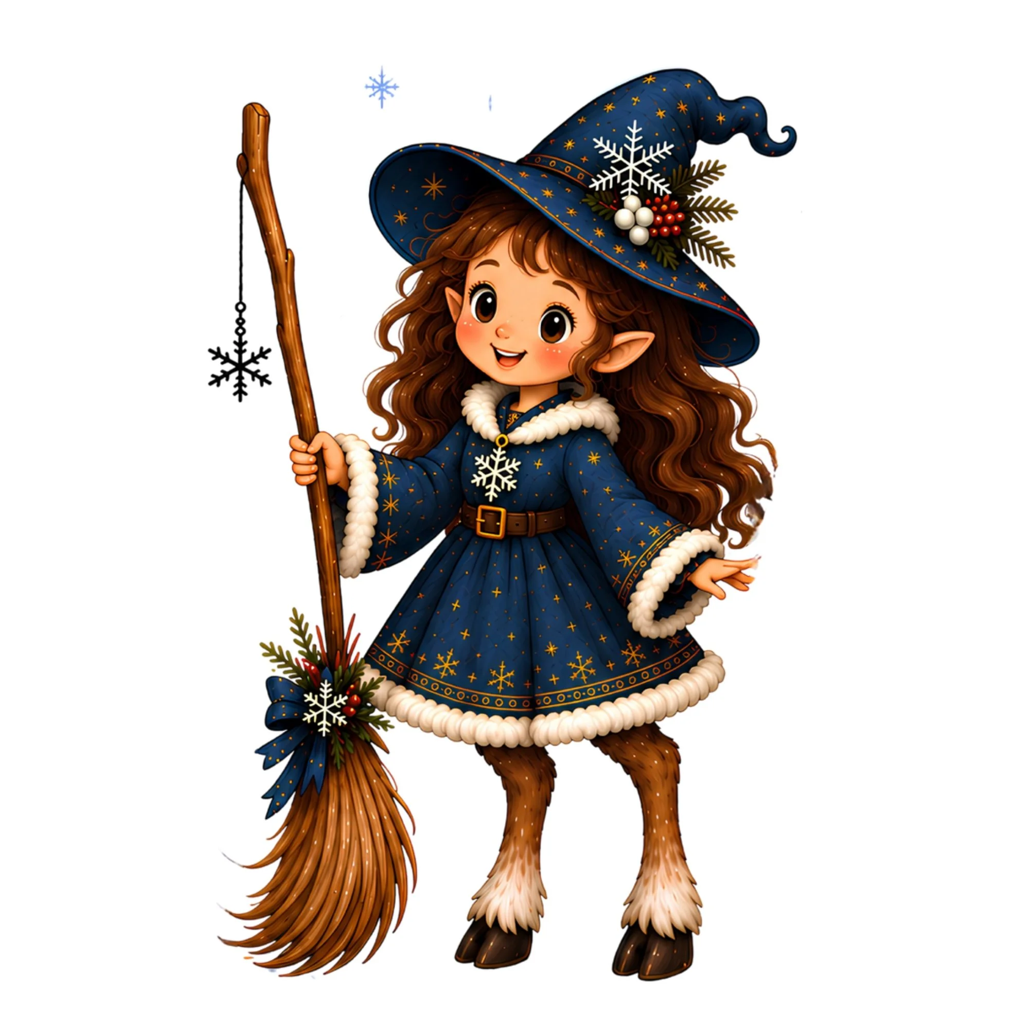 Image showing the dreamy witch Zolita with her magic broom