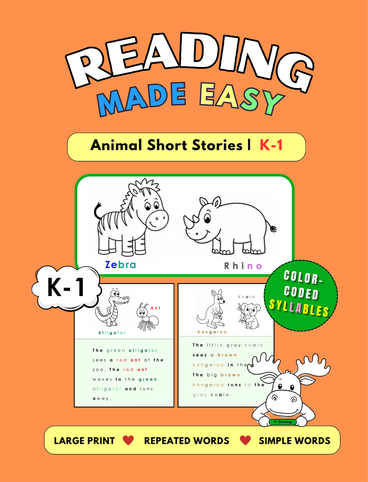 Reading workbook with hands-on activities designed to support early reading skills and children with learning difficulties.