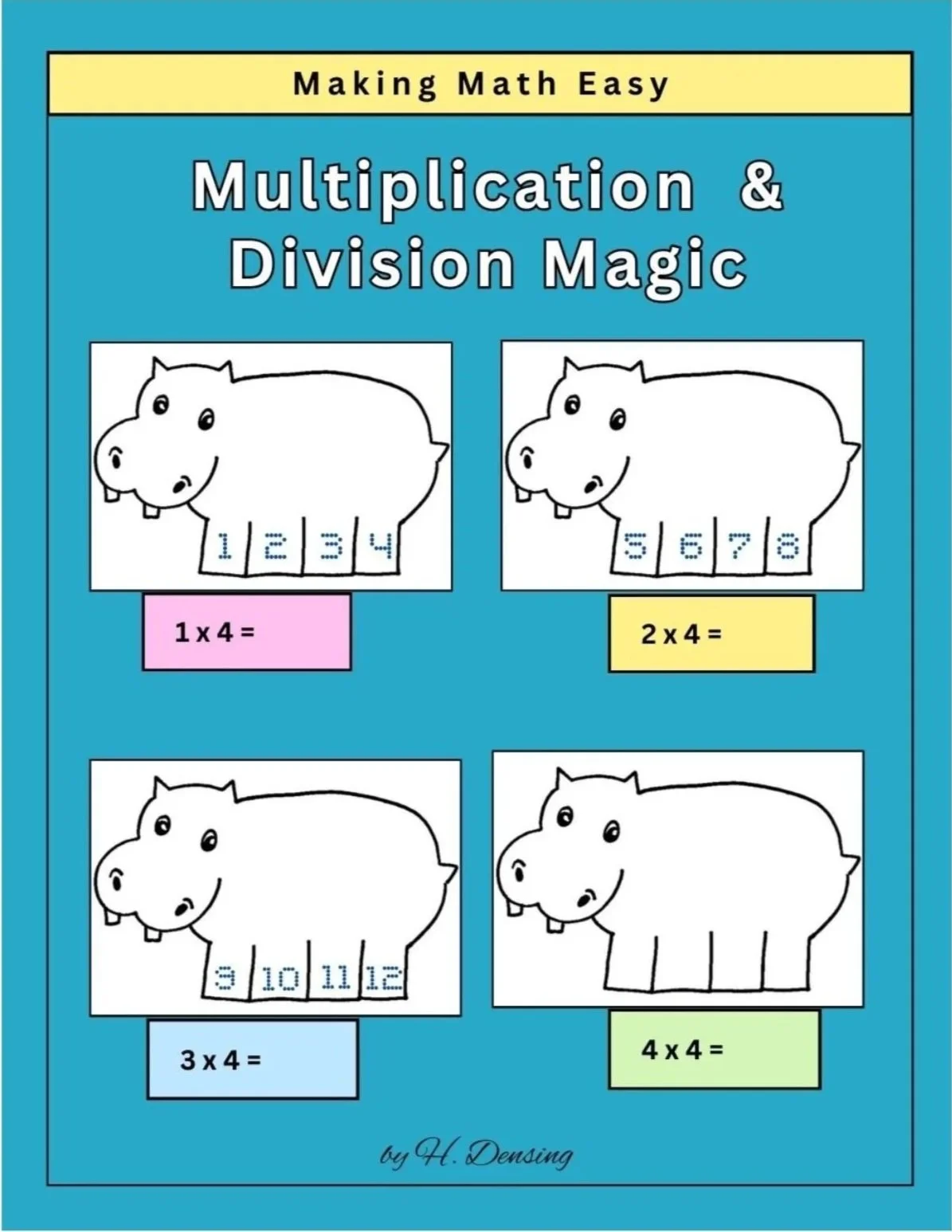 Multiplication and division workbook with structured math practice for children with learning difficulties.