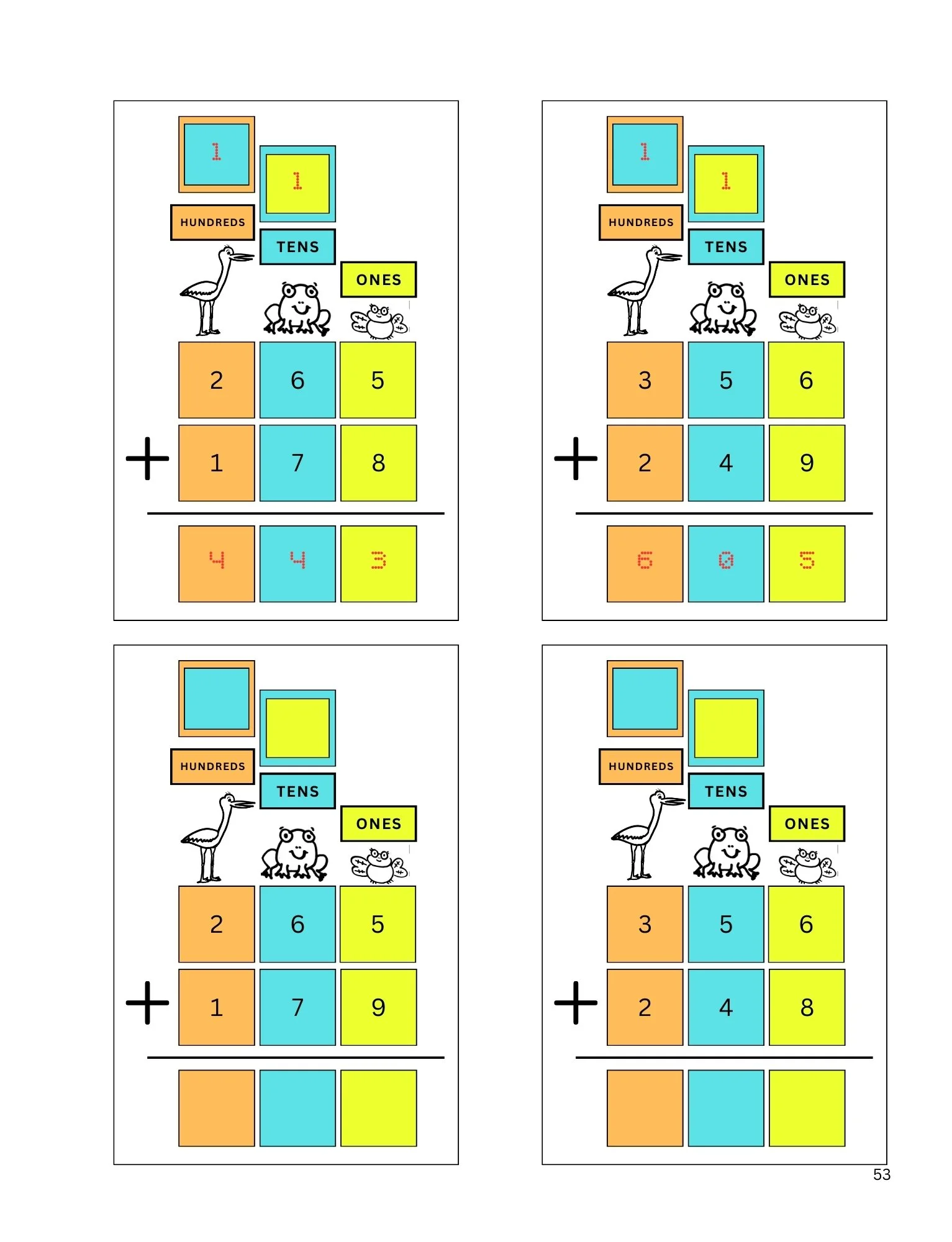 Place Value & 2-Digit/3-Digit Addition & Subtraction Math Workbooks for ...