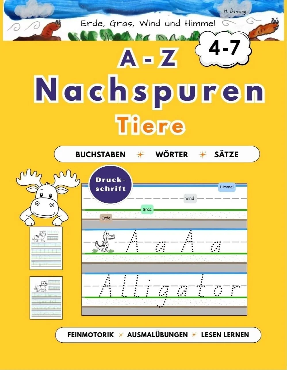 Buchcover für Tiere A bis Z Nachspuren Arbeitsheft für Kinder