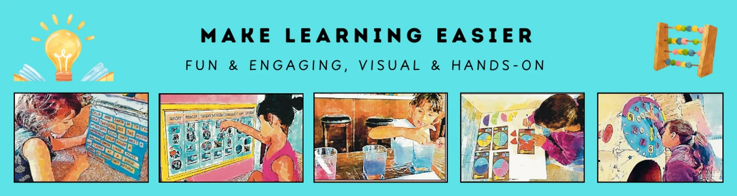 Hands-on learning materials for kids including creative and sensory activities available on Teachers Pay Teachers store