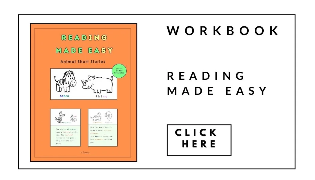 Visual reading workbook for children with learning differences using structured and visual support