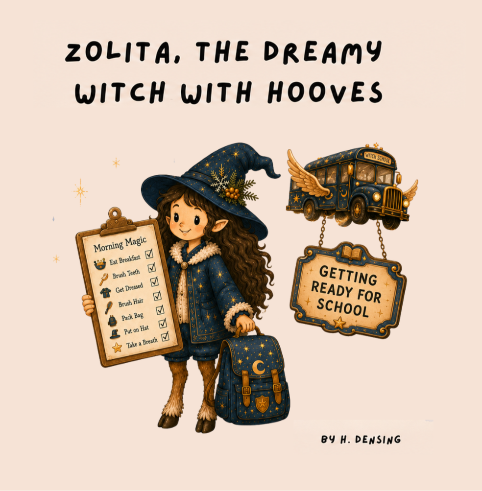 Front cover of Zolita — Getting Ready for School, a children’s picture book about morning routines, getting ready for school, and building confidence step by step.