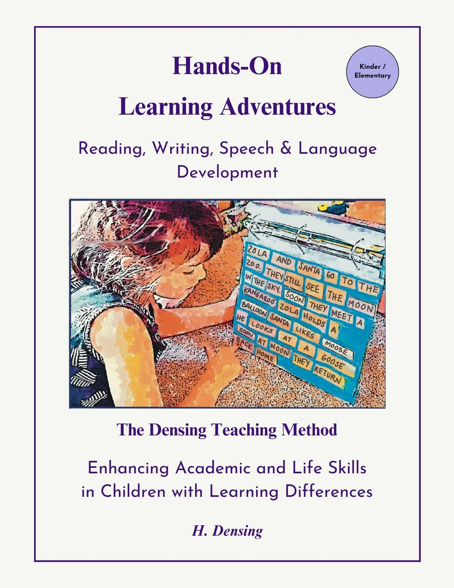 Densing Method book for dyslexia reading, writing, handwriting, and language support
