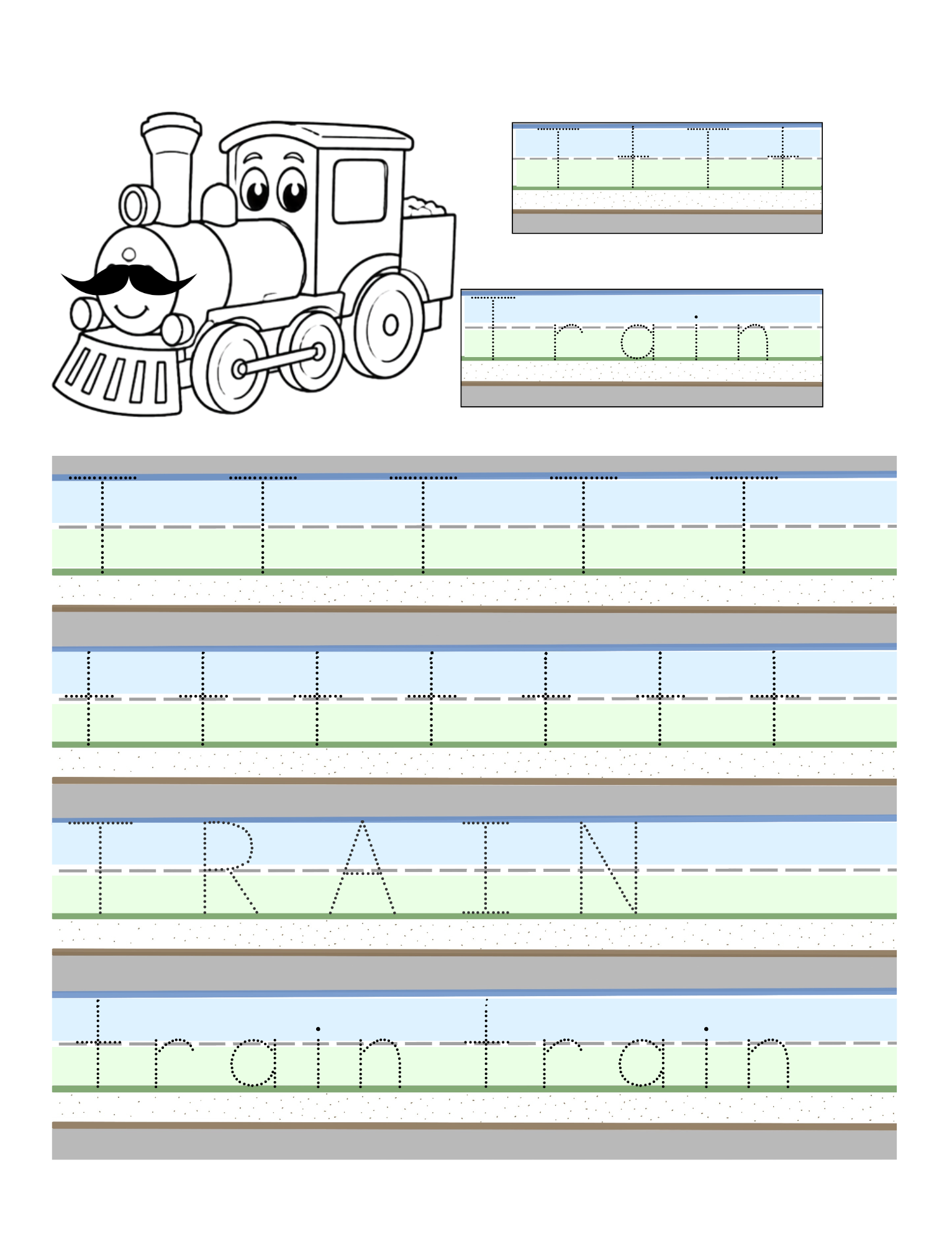 Vehicle Edition: Trace the Letters and Words