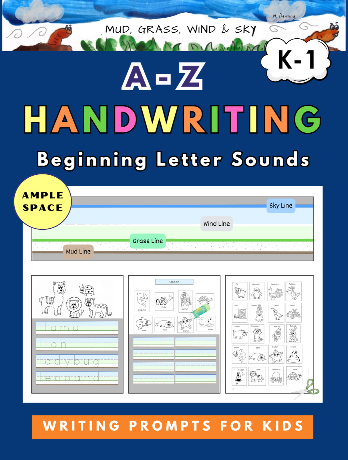 Beginning letter sounds handwriting workbook for kids designed to support letter formation, early phonics awareness, and fine motor development