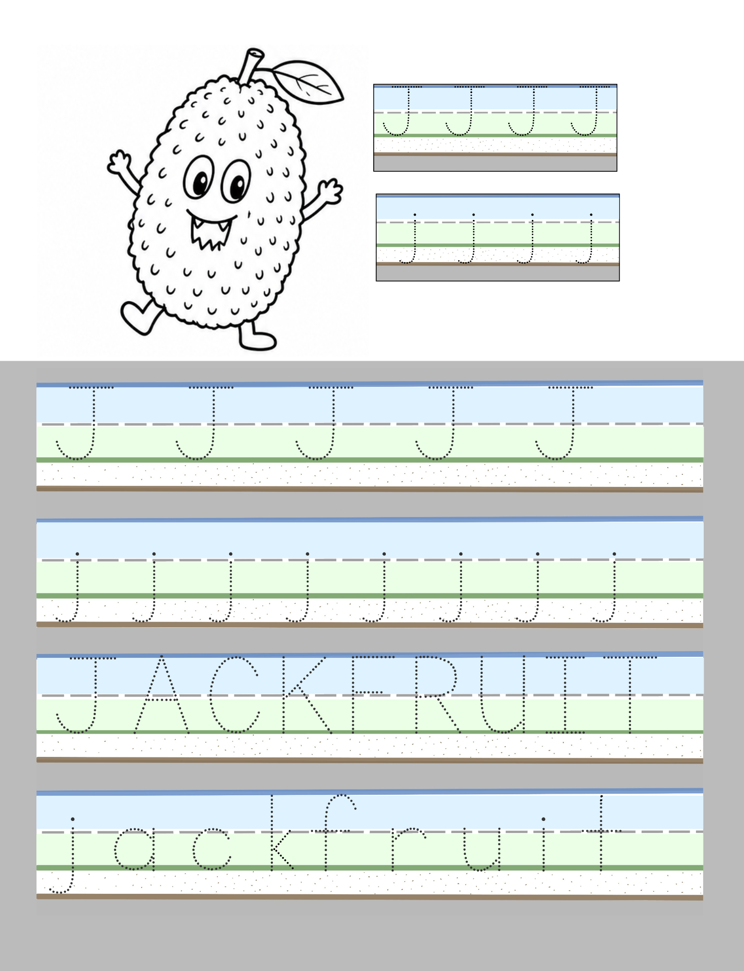 Monster Fruits Edition: Trace the Letters and Words