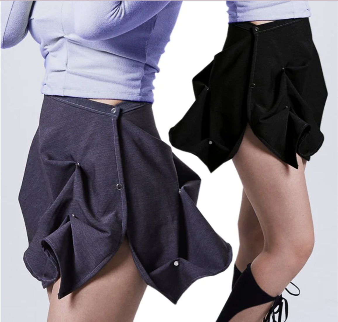 Snap Mini Skirt