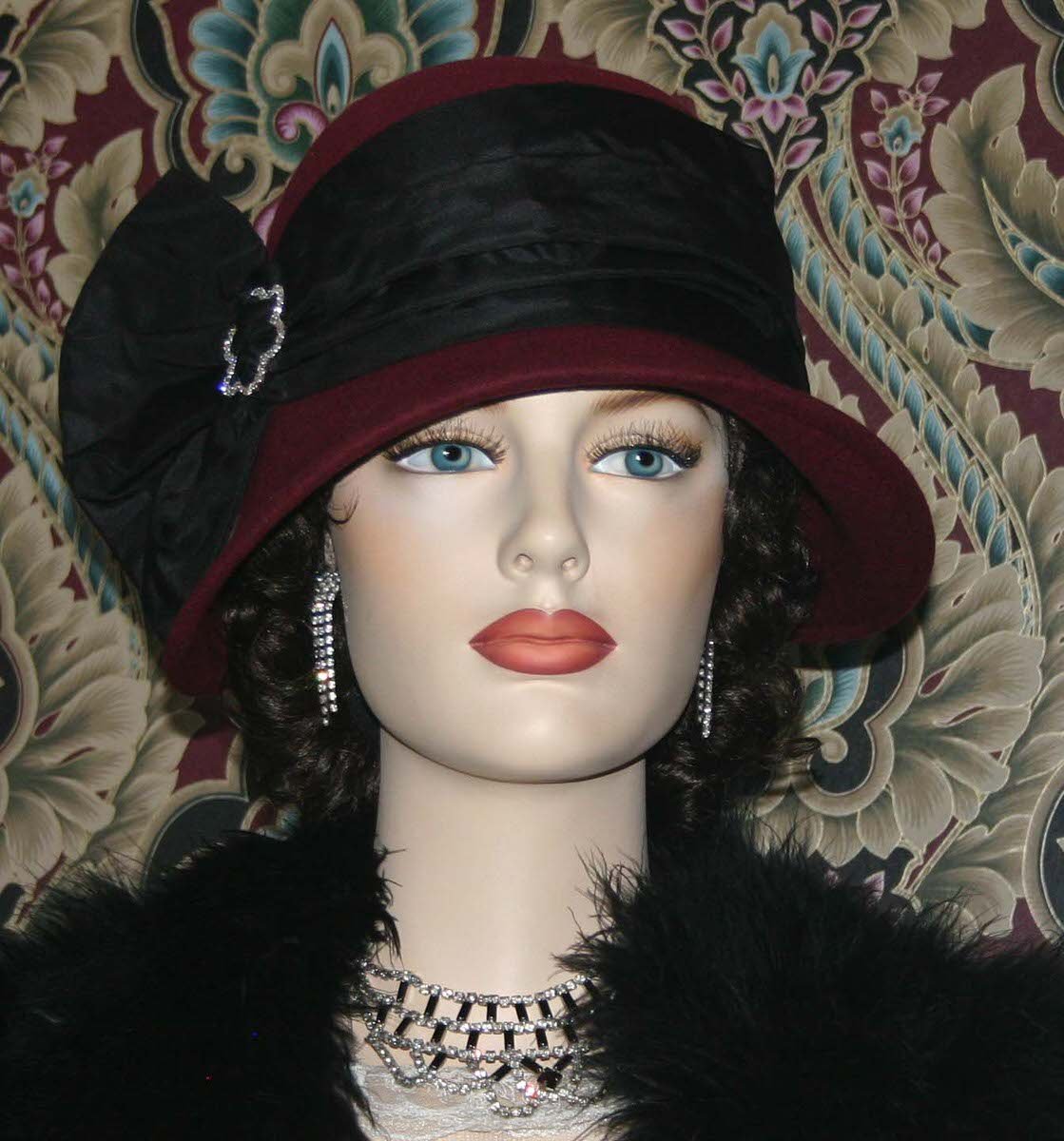 Handcrafted Black Women's Cloche Hat: Your Touch of 1920's Elegance