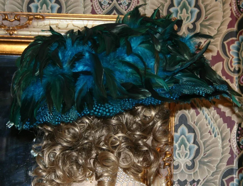 Elegant Edwardian Style Tea Party Hat adorned with loads of  display picture 3