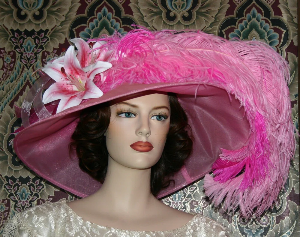 Lilies & Lace Pink Organza Derby Day Hat — East Angel Harbor  display picture 3