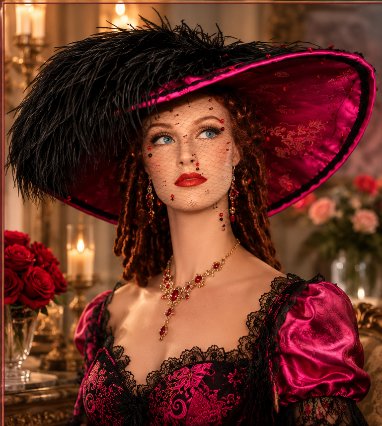 Elegant Edwardian-Inspired Rosa Bellissimo™ Derby Hat