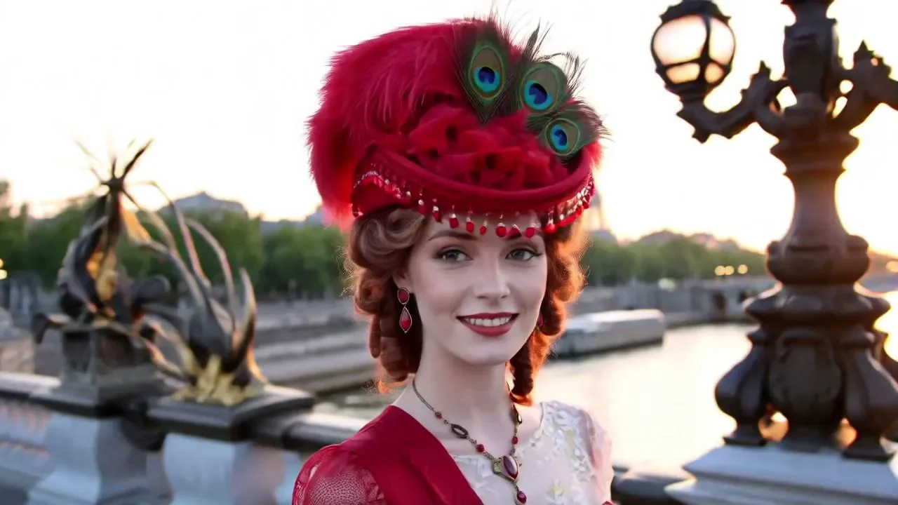 French Hat Red Hat Society & SASS Events Victorian Style & Grace  - Sylvie
