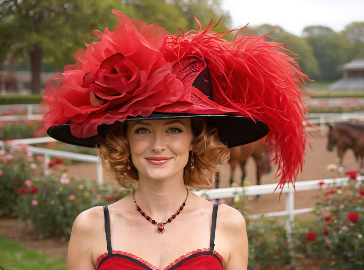 Kentucky Derby Hat Edwardian Tea Party Hat - Mademoiselle Lorelle