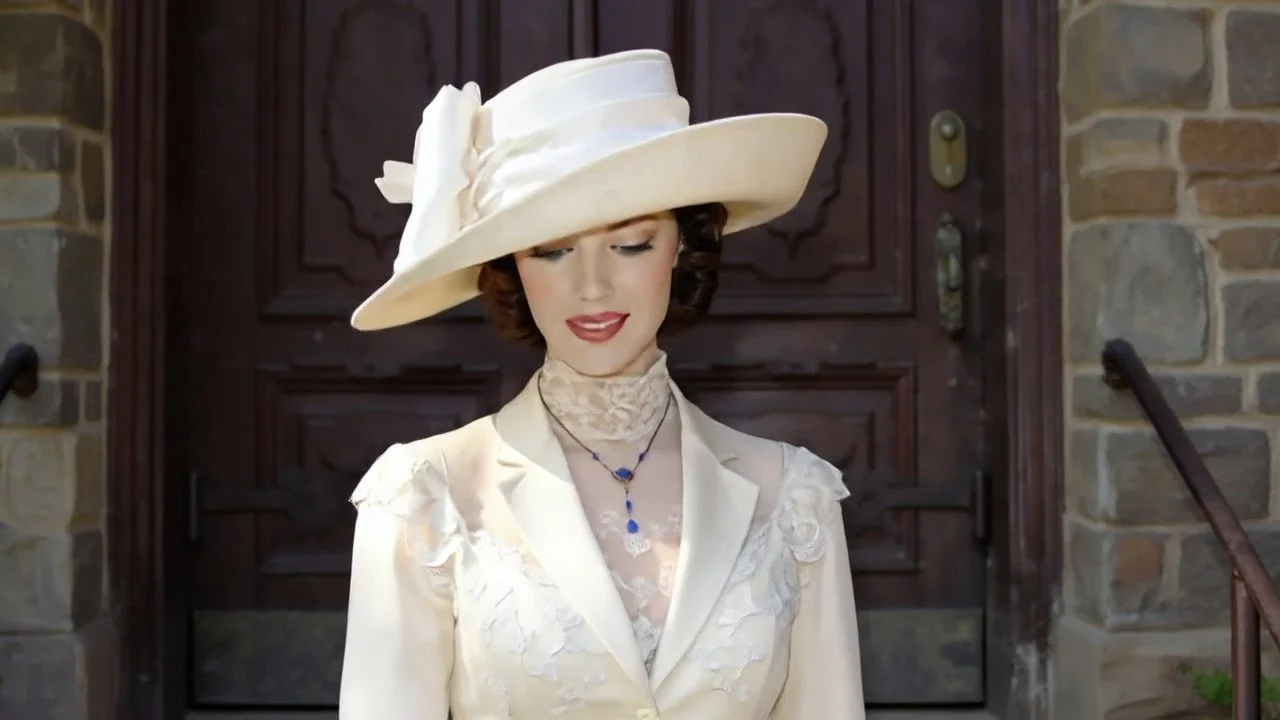 Ivory Edwardian Style Wedding and Church Hat, Elegant Woman's Fashion Hat ~ Lady Olivia