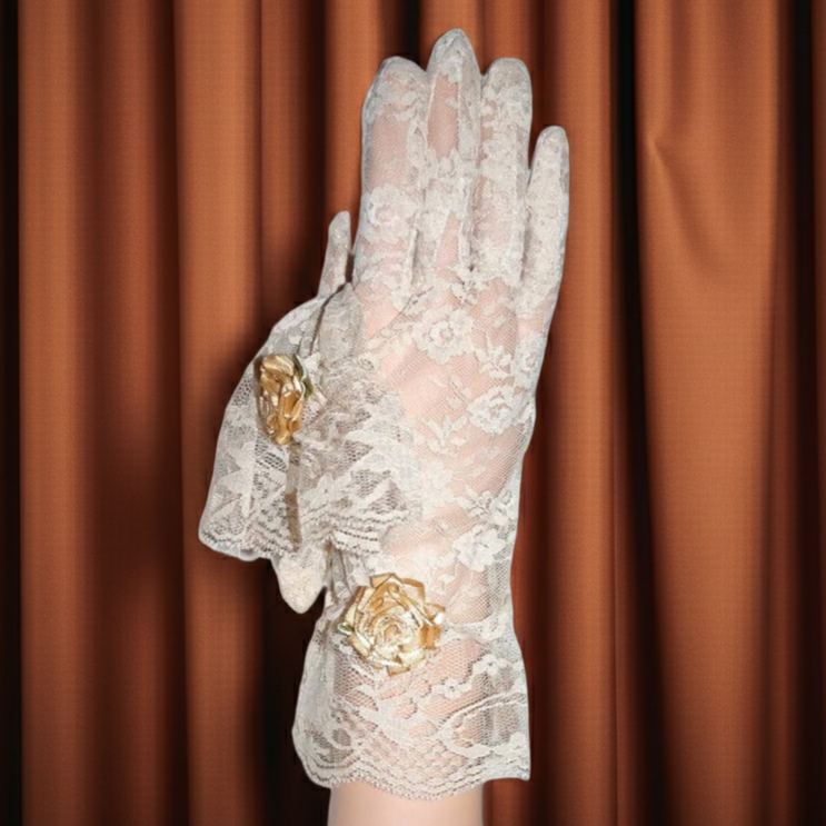 Lace Tea Party Gloves Wedding ~ Assorted Colors