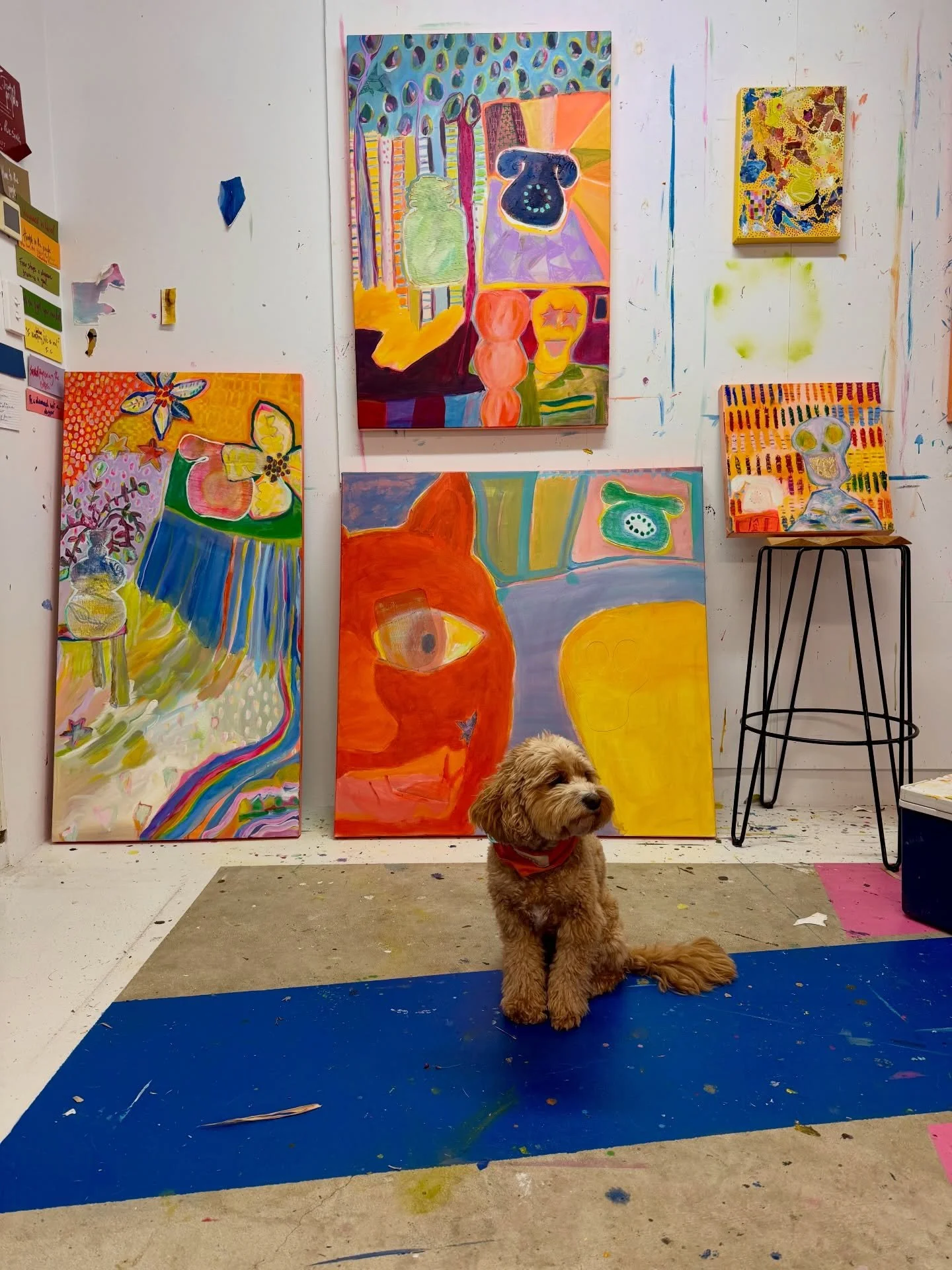 have been working on titles for these this arvo after a big dirty brush cleaning sesh.
this morn I was answering ?s for an @appetitefordecoration_ newsletter doodah. a ?  was:
 &ldquo;how do I know when a painting is finished&rdquo;. 
in addition to 