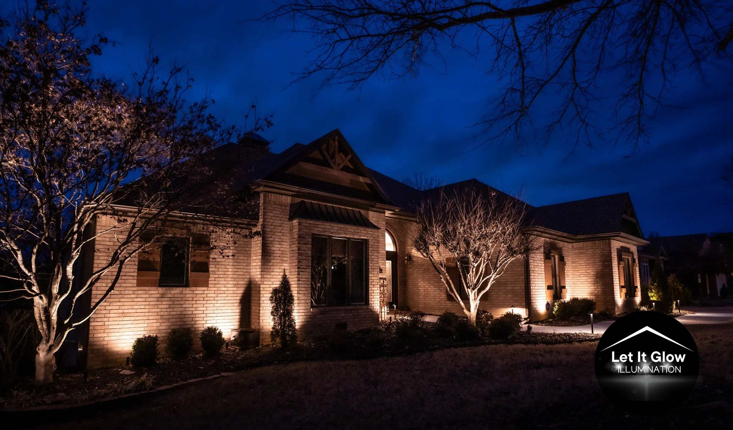 Hardscape and architectural feature expertly installed by Let it Glow