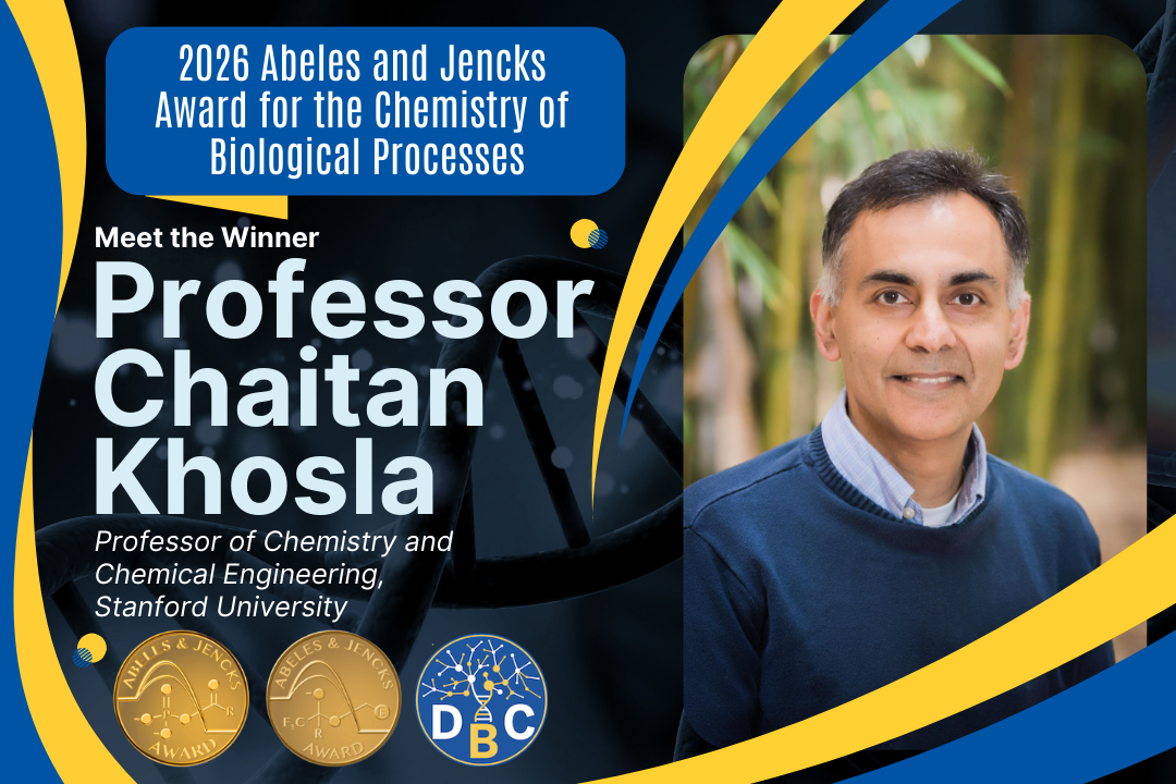 Professor Chaitan Khosla is the Recipient of the 2026 Abeles and Jencks Award for the Chemistry of Biological Processes