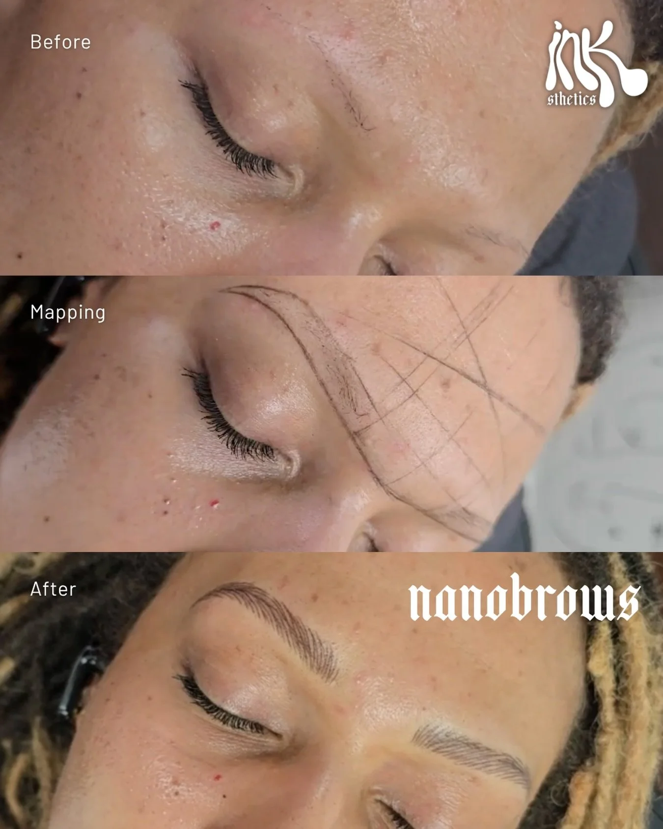You&rsquo;re looking at one of the most important parts of nano brows&hellip; mapping. ✨

Mapping happens at the very beginning of your appointment, where we sit down together and decide on the shape, length, arch, and all the small details that go i
