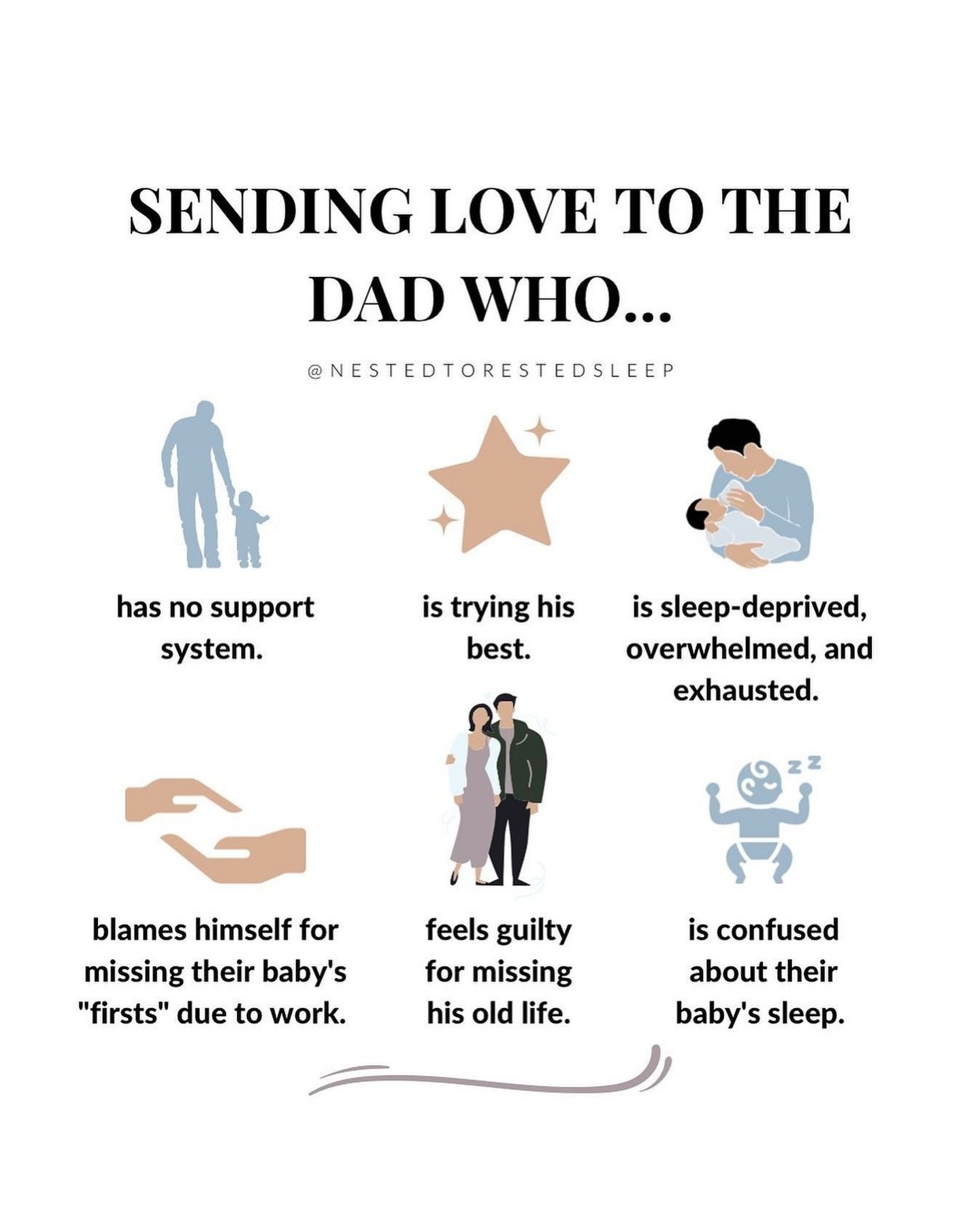 💙 SENDING LOVE TO THE DAD WHO...

To the dad who feels like he&rsquo;s always trying his best with the information, tools, and support available.

You&rsquo;re not alone.

We see you, Dad, giving it your all, day in and day out.

Being a father is o