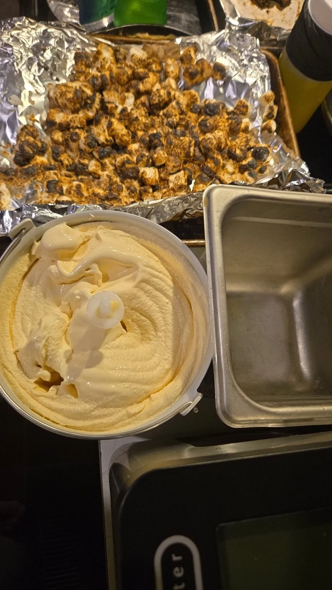 Charred Marshmallow Ice-cream for a dessert for a private dinner this weekend.