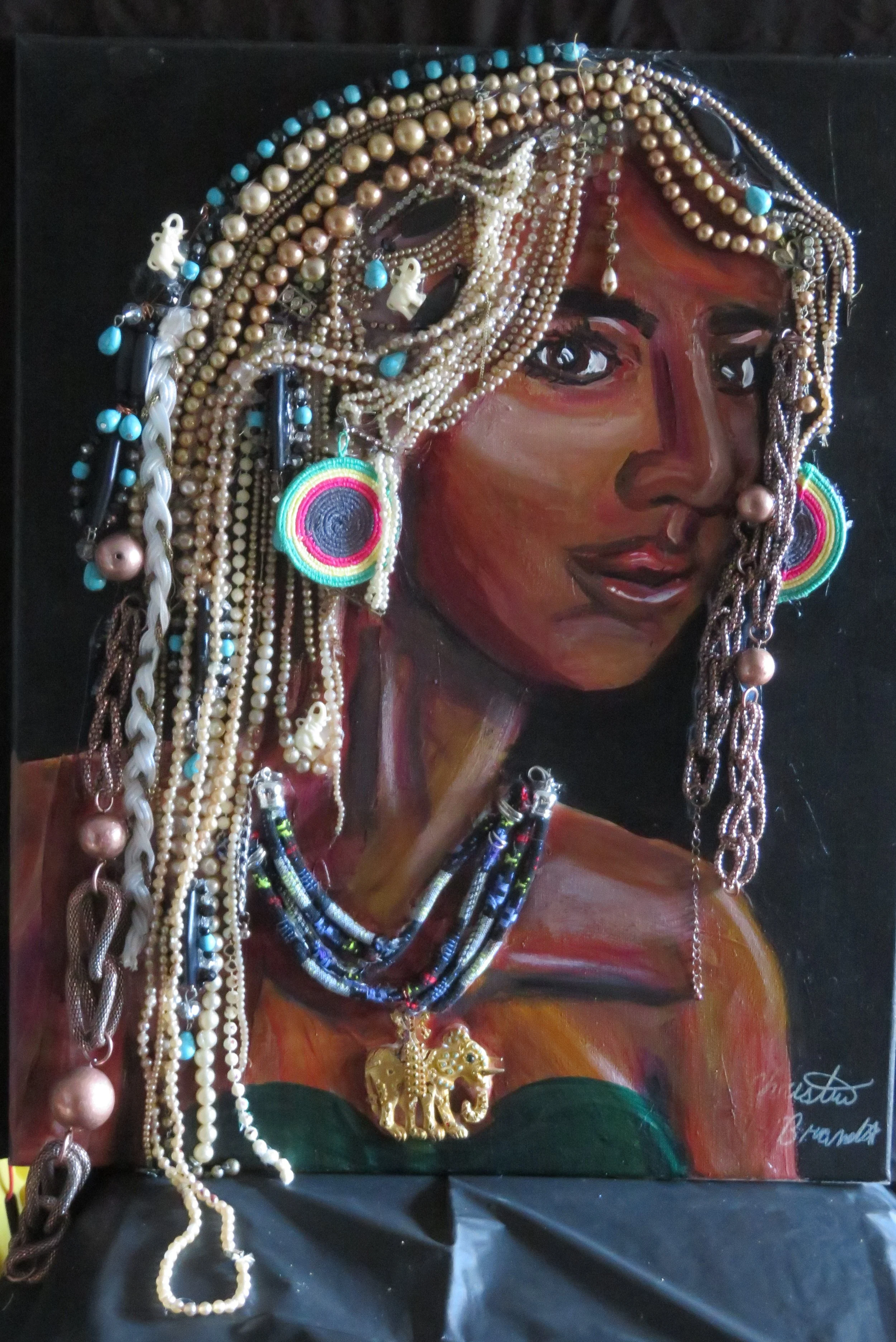 African Beauty (Mixed Media/Paint)