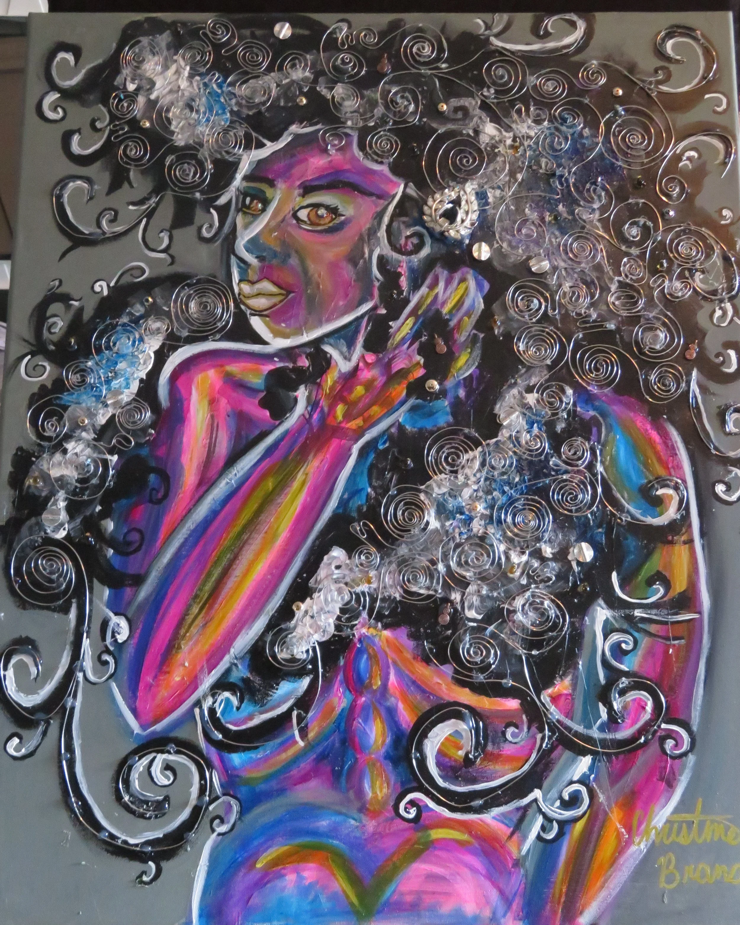 Wild Child (Mixed Media/Paint)