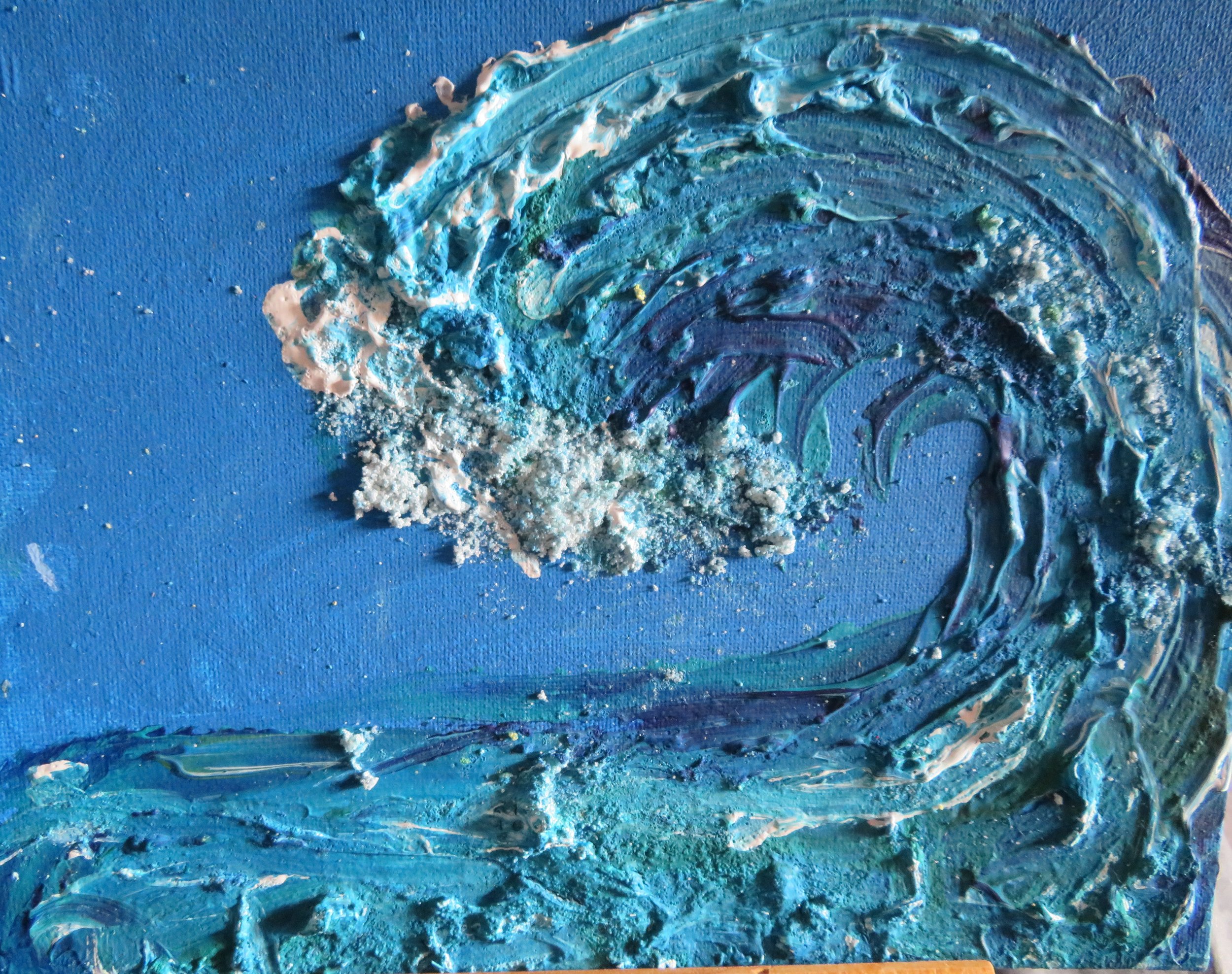 Salty Sea (Mixed media Paint)
