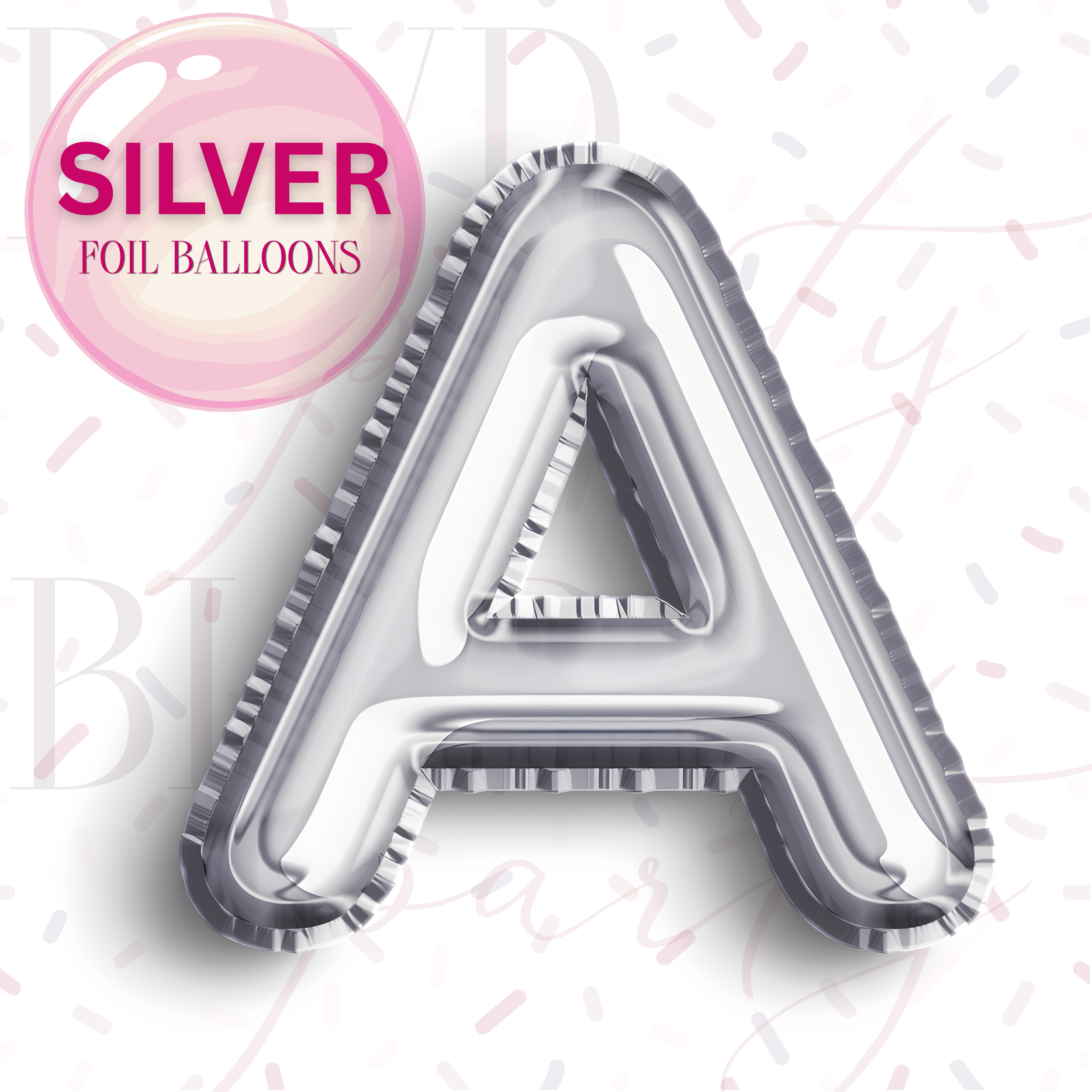 Silver Foil Balloons (A to Z) -  40"
