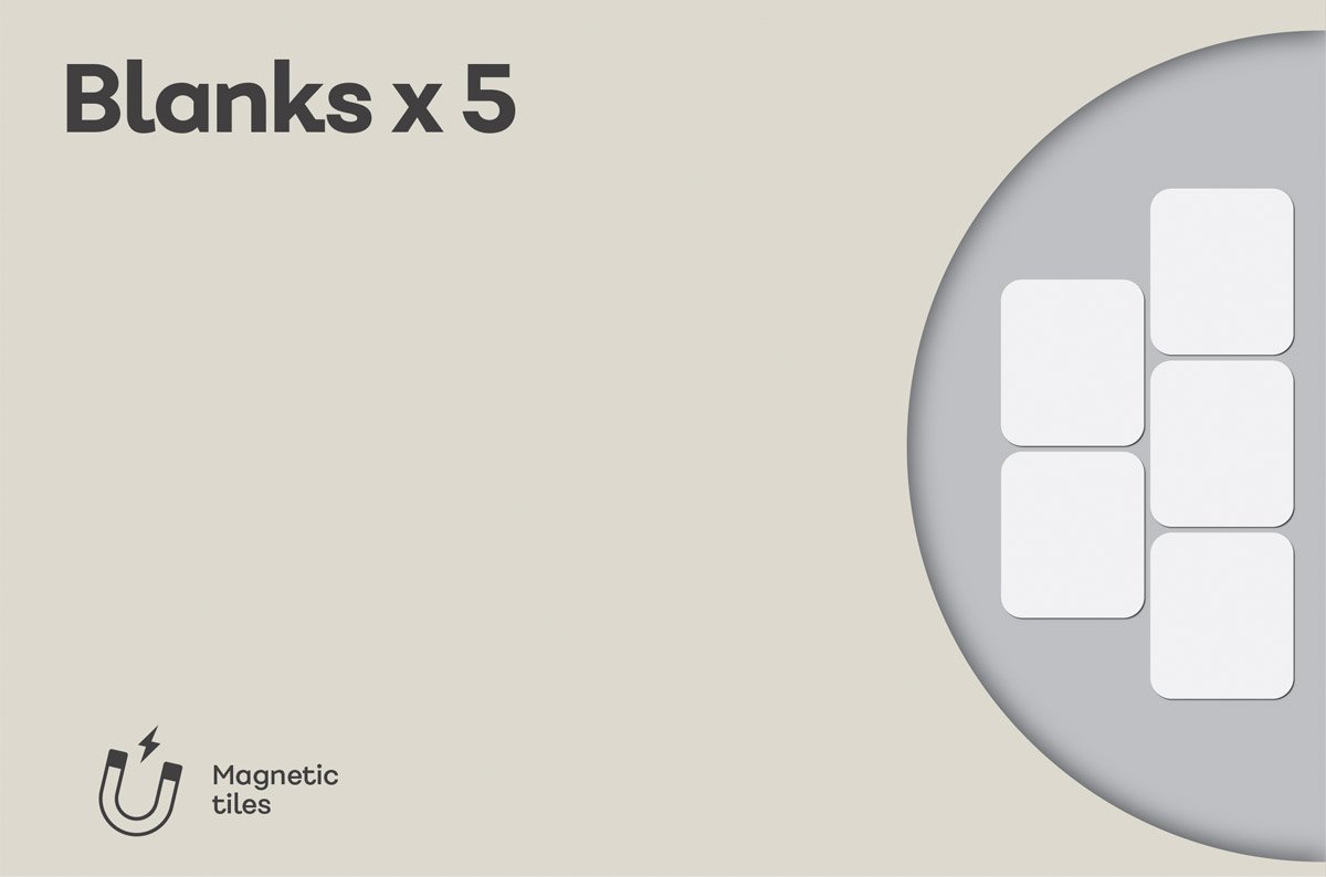 ADD ON SET: Blanks (5 Tiles)
