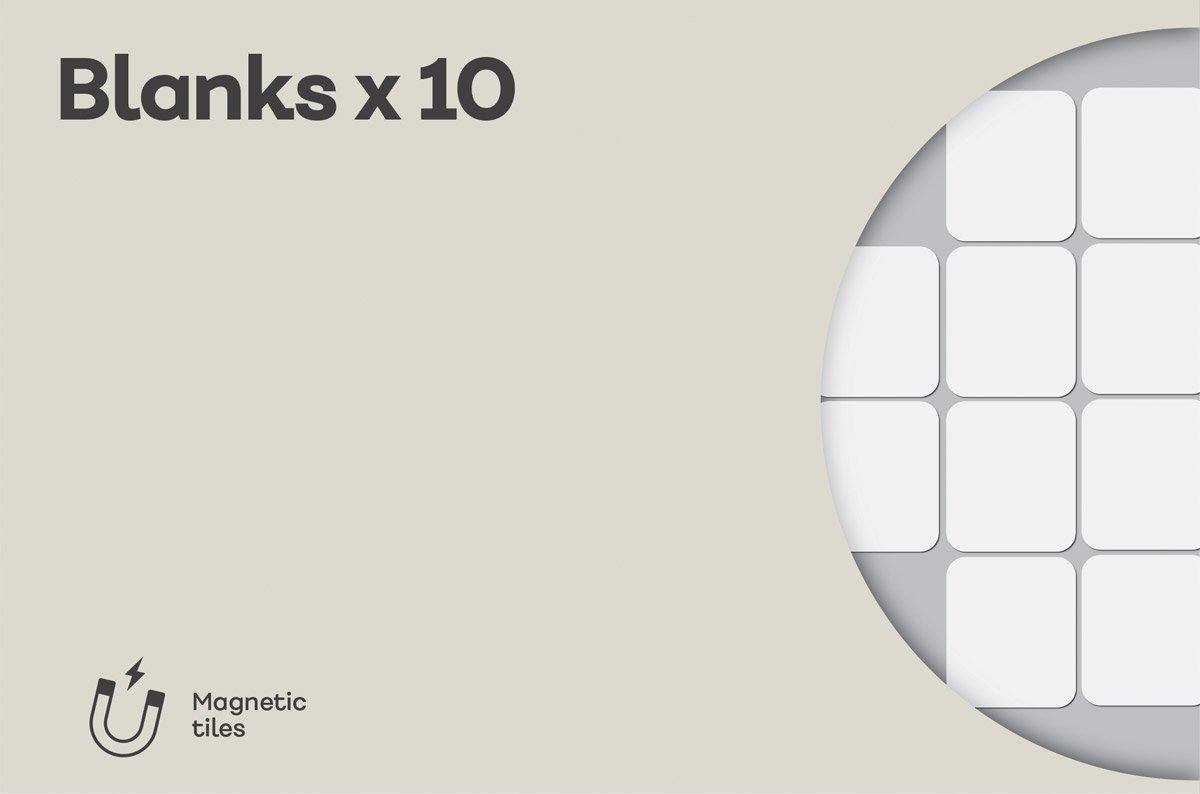 ADD ON SET: Blanks (10 Tiles)