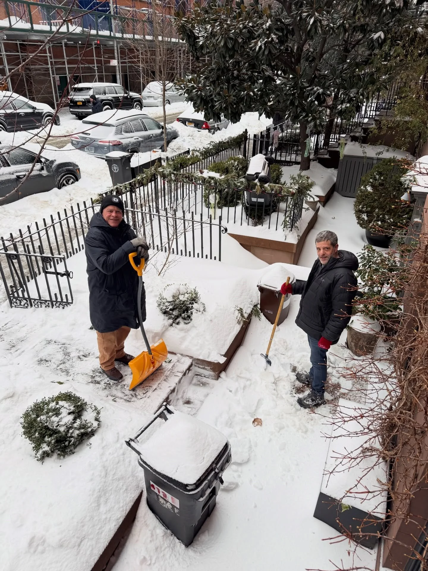When your neighbor shows up with a shovel, you realize how small gestures tell big stories.

After all the snow we had in NYC, Andy went out early this morning to shovel again. Then our neighbor, Mark, came by.

&ldquo;Let me help you shovel,&rdquo; 