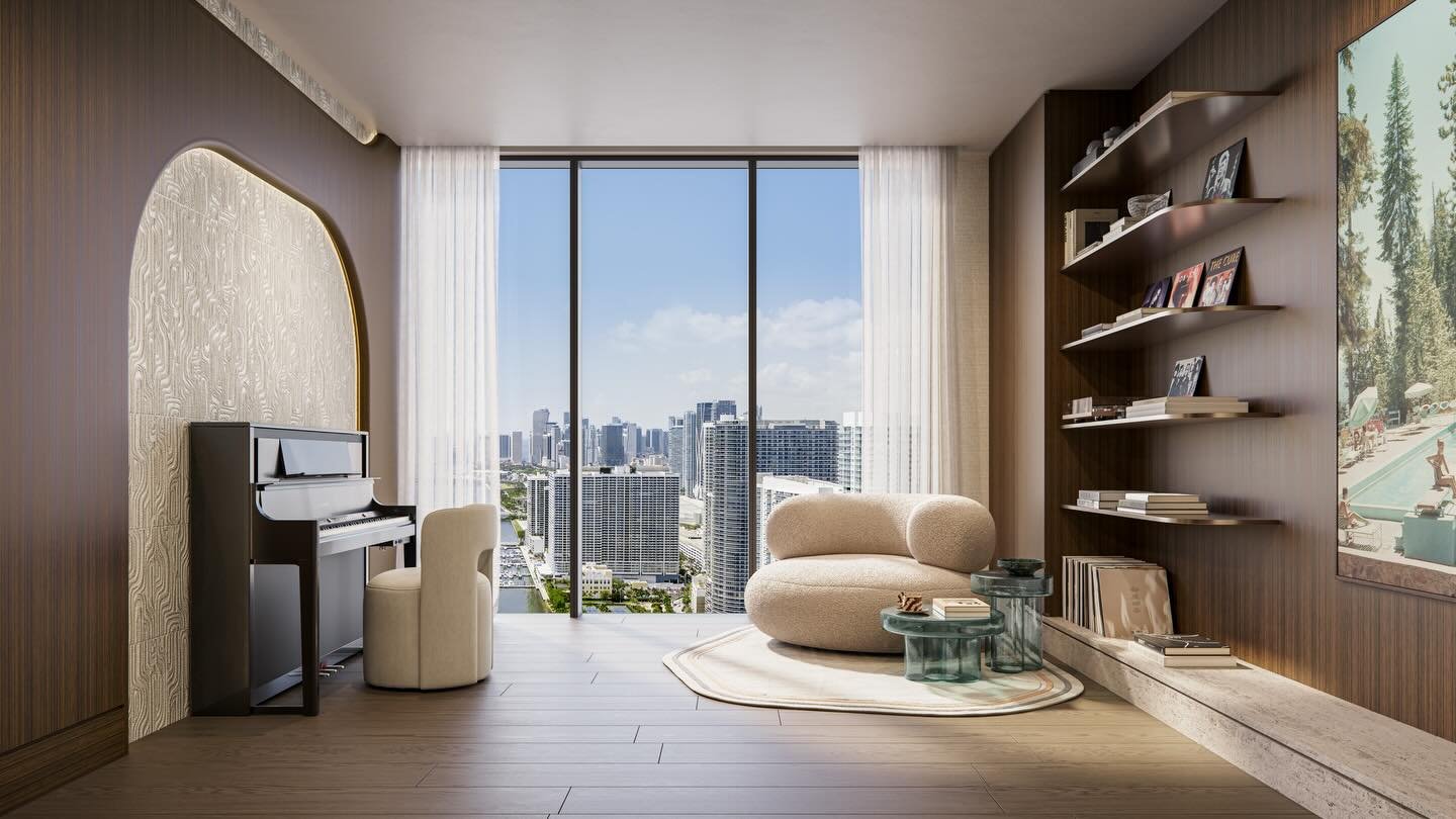 Project Highlight: Upgraded Music Parlor

In our latest project at Elysee Miami, the client transitioned into a larger residence and asked us to reimagine the music parlor we had previously created. By integrating familiar pieces into a more expansiv