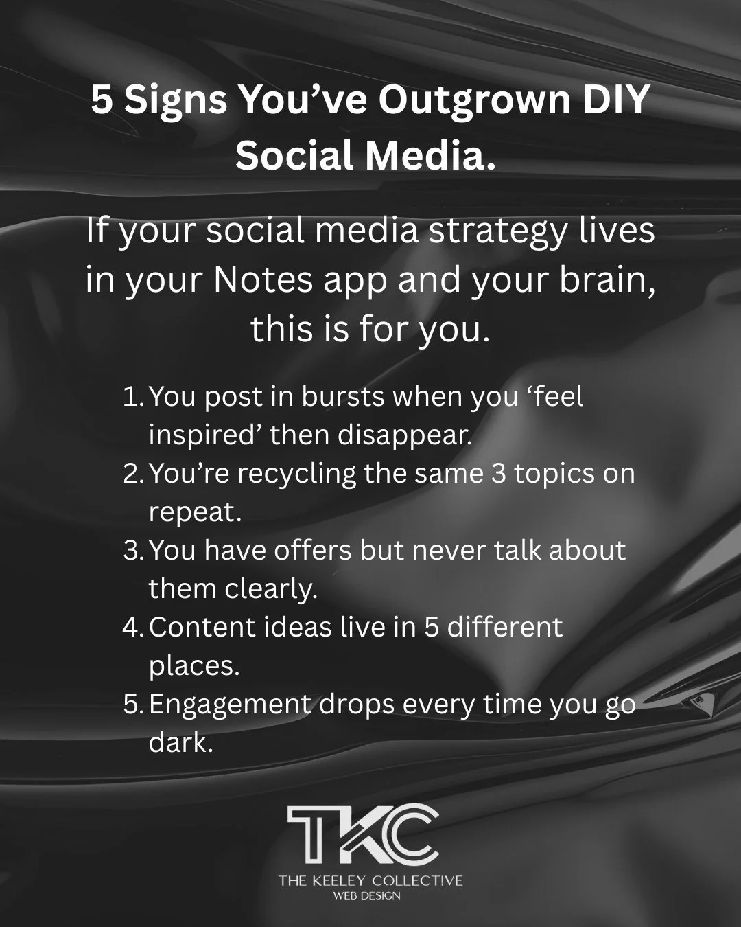 If you checked a few of these, it might be time to hand content off. DM me &lsquo;CONTENT&rsquo; and I&rsquo;ll share how I support clients.