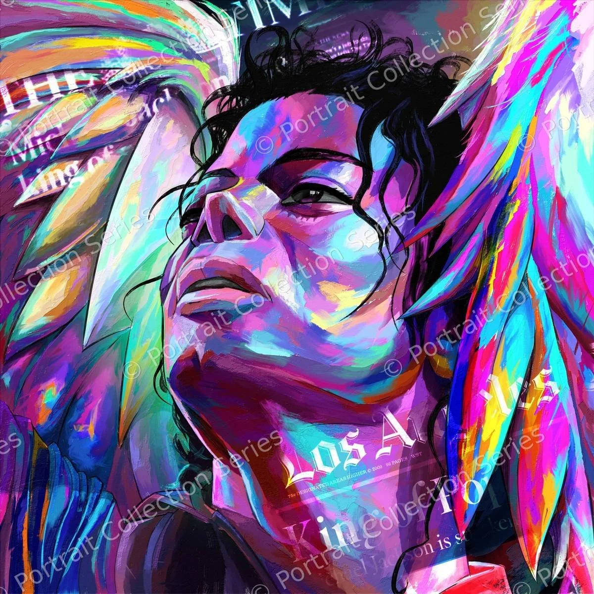 Michael Jackson pop art portrait #16 by Samson McNulty
