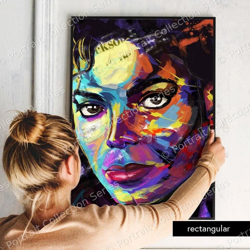 Rectangular format mockup of the Michael Jackson pop art portrait #6 by Samson McNulty