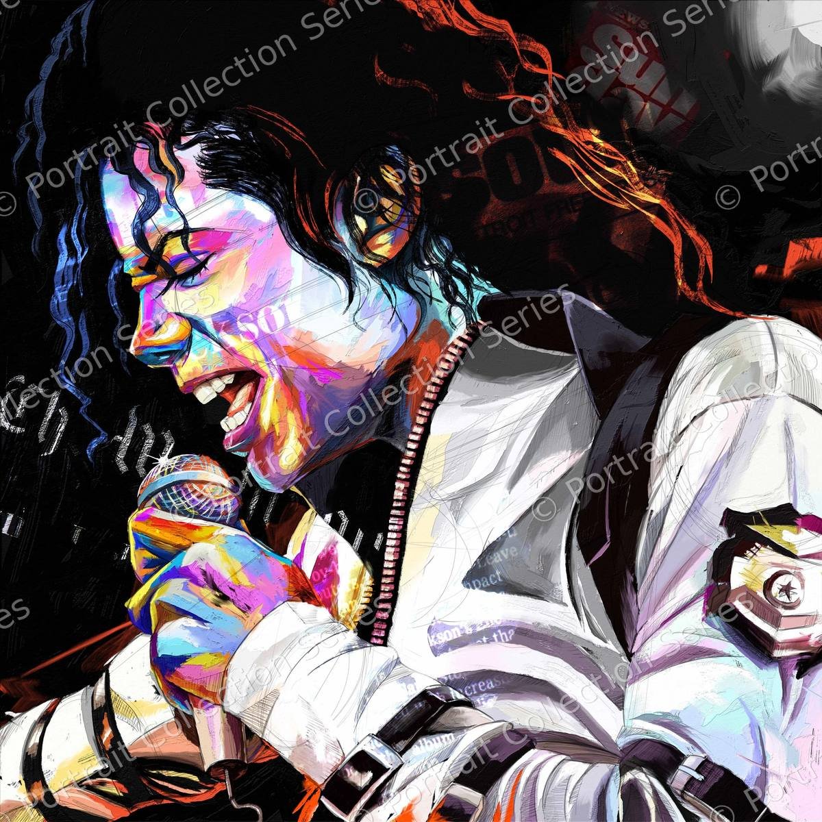 Michael Jackson's Portrait #19 – portrait pop art de Michael Jackson par Samson McNulty