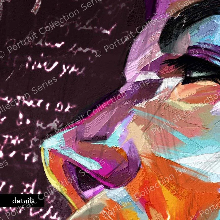 Close-up detail of the Michael Jackson pop art portrait #13 by Samson McNulty