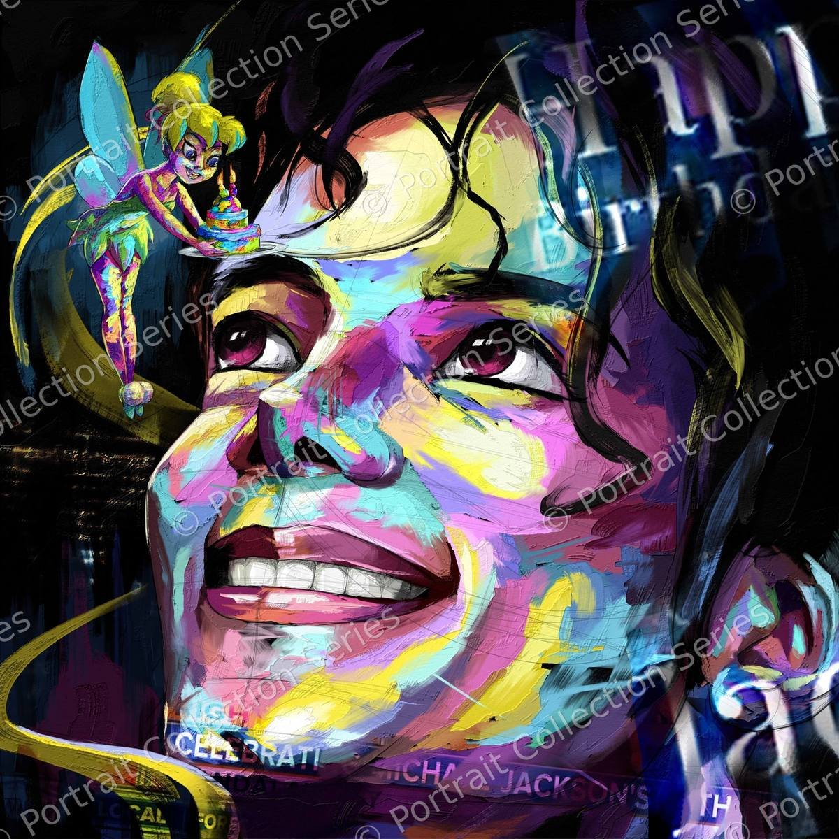 Michael Jackson pop art portrait #25 by Samson McNulty