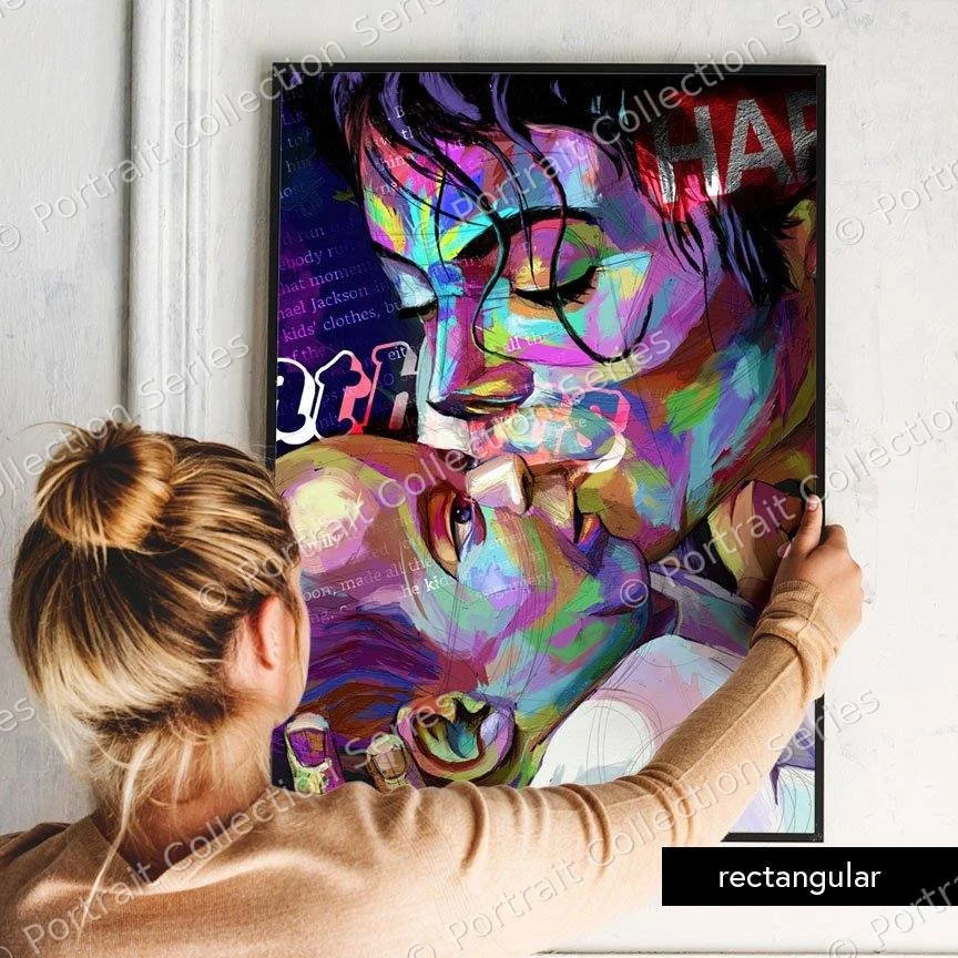 Rectangular format mockup of the Michael Jackson pop art portrait #15 by Samson McNulty