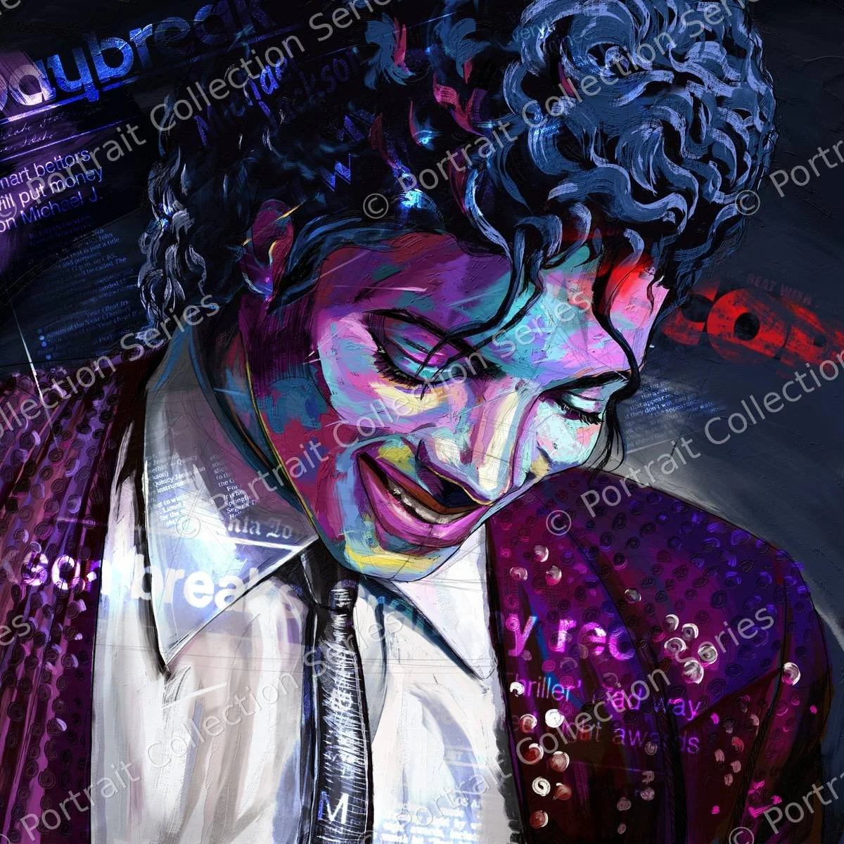Michael Jackson's Portrait #12 – portrait pop art de Michael Jackson par Samson McNulty
