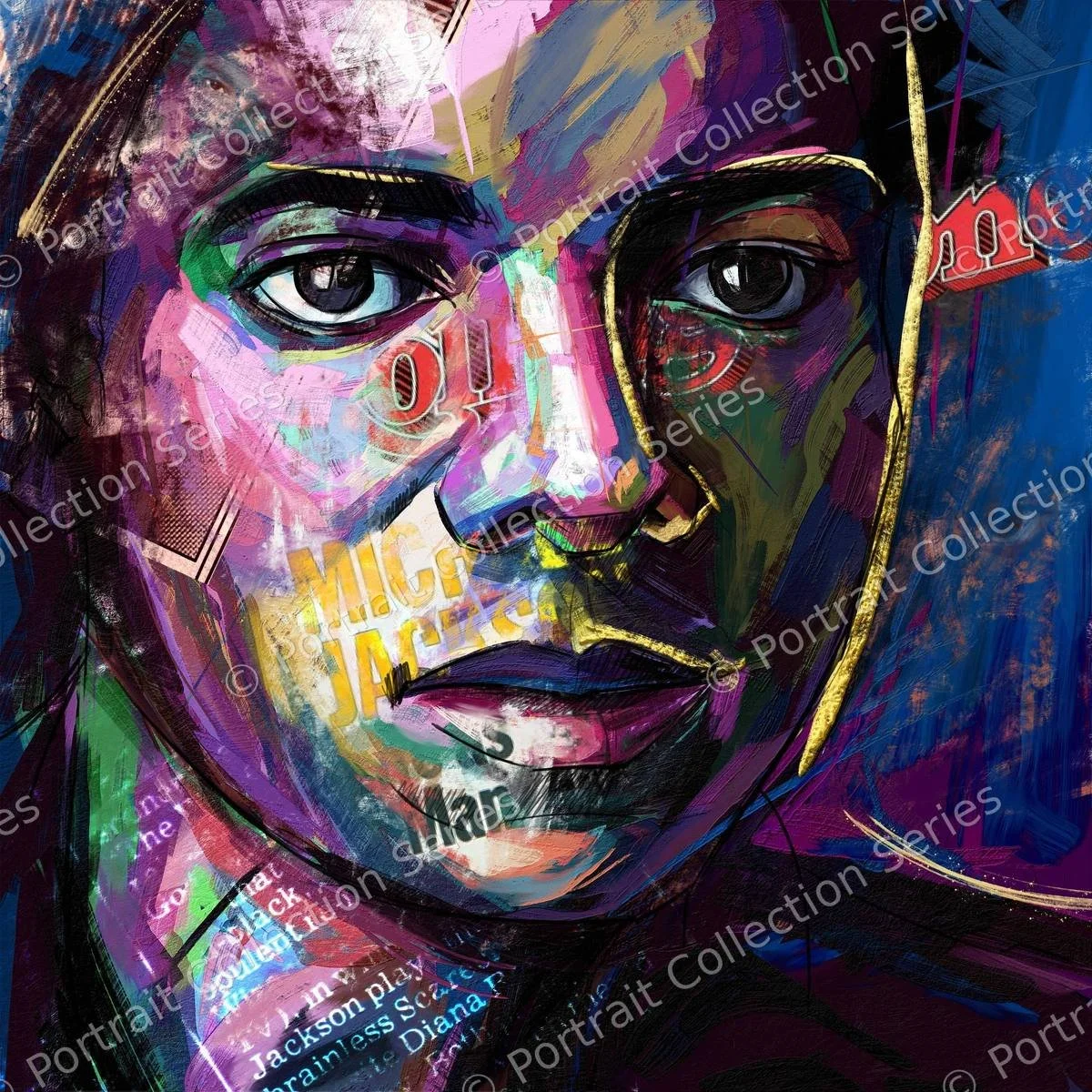 Michael Jackson's Portrait #1 – portrait pop art de Michael Jackson par Samson McNulty