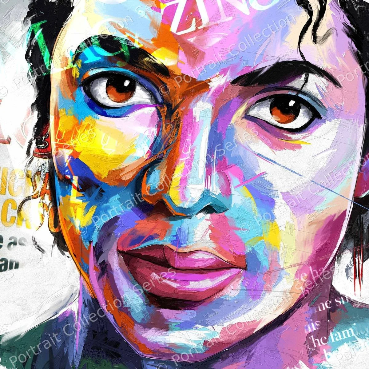 Michael Jackson pop art portrait #24 by Samson McNulty