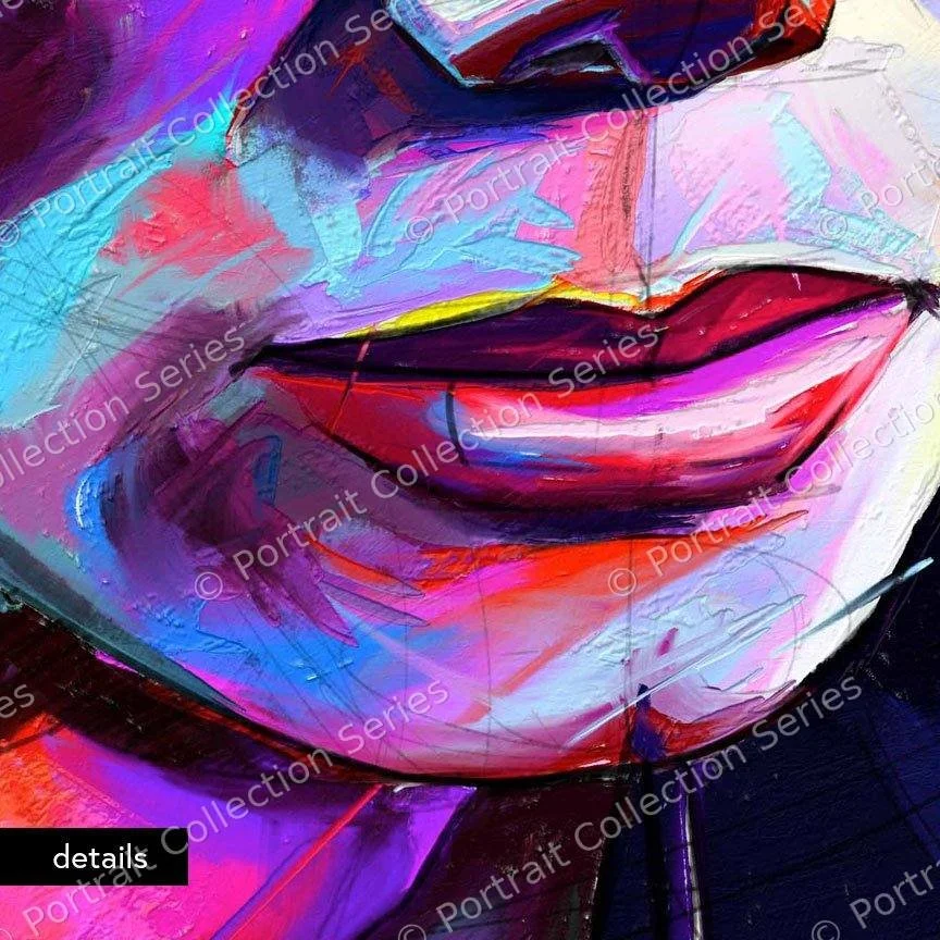 Close-up detail of the Michael Jackson pop art portrait #11 by Samson McNulty
