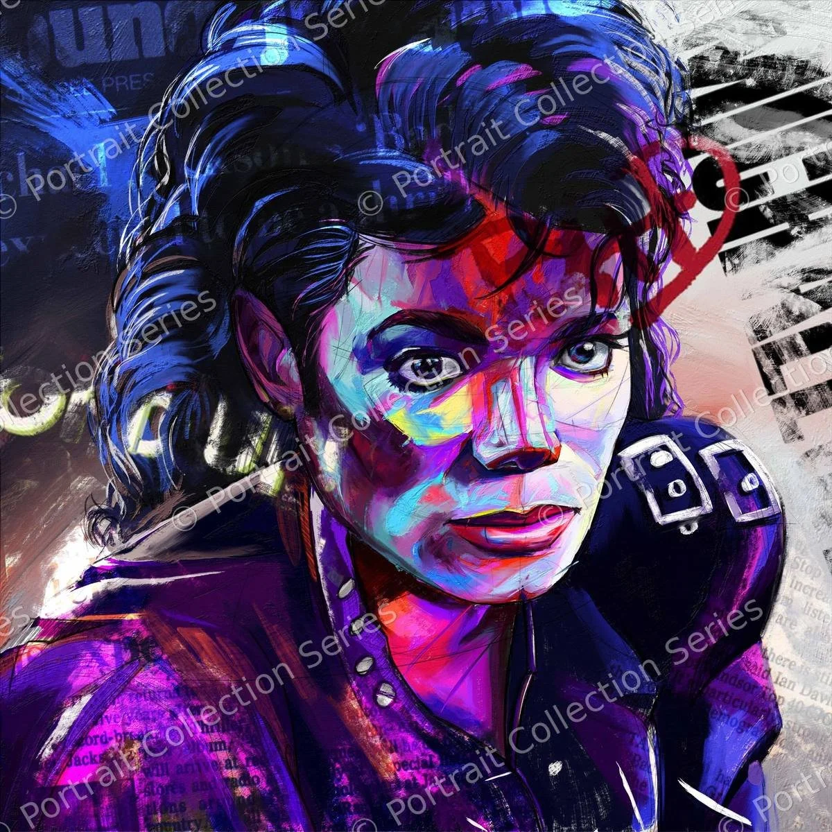 Michael Jackson's Portrait #11 – portrait pop art de Michael Jackson par Samson McNulty