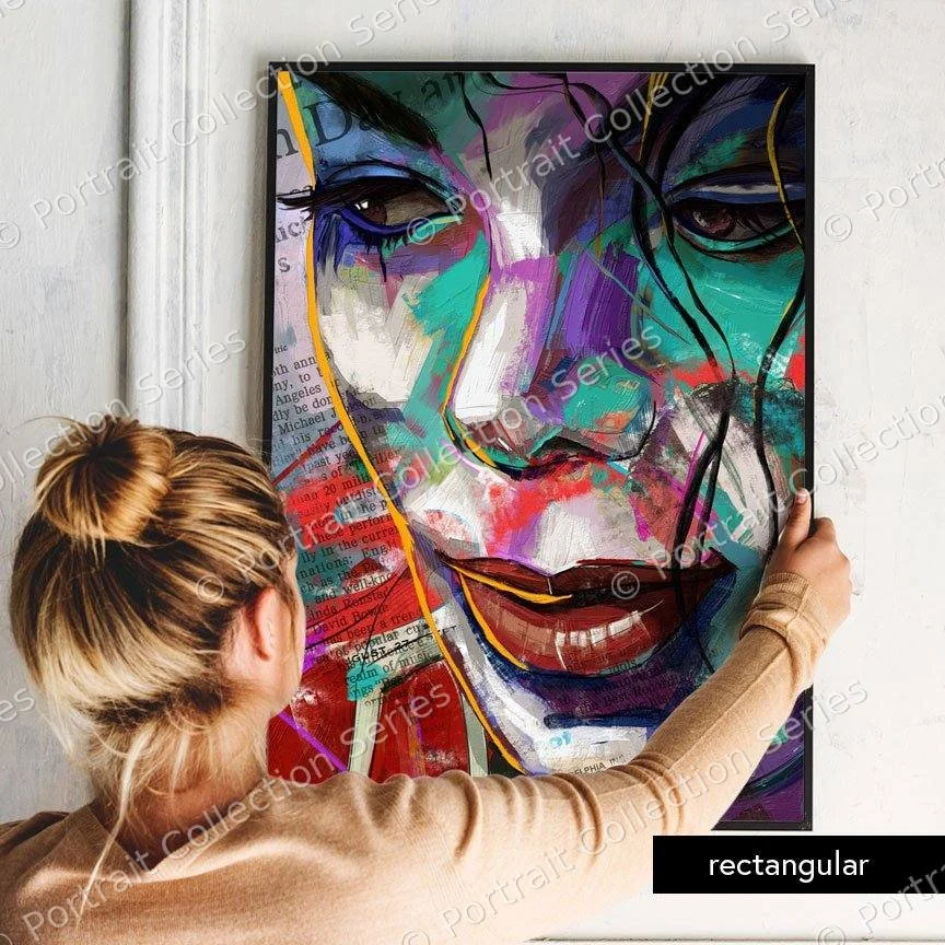 Rectangular format mockup of the Michael Jackson pop art portrait #3 by Samson McNulty