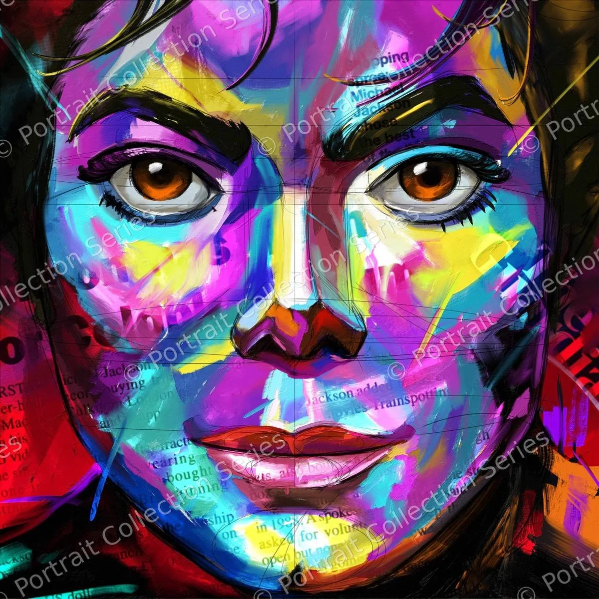Michael Jackson's Portrait #10 – portrait pop art de Michael Jackson par Samson McNulty