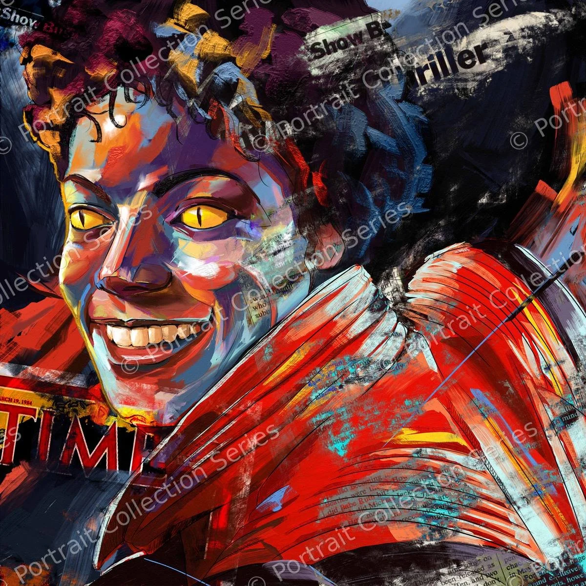 Michael Jackson's Portrait #5 – portrait pop art de Michael Jackson par Samson McNulty